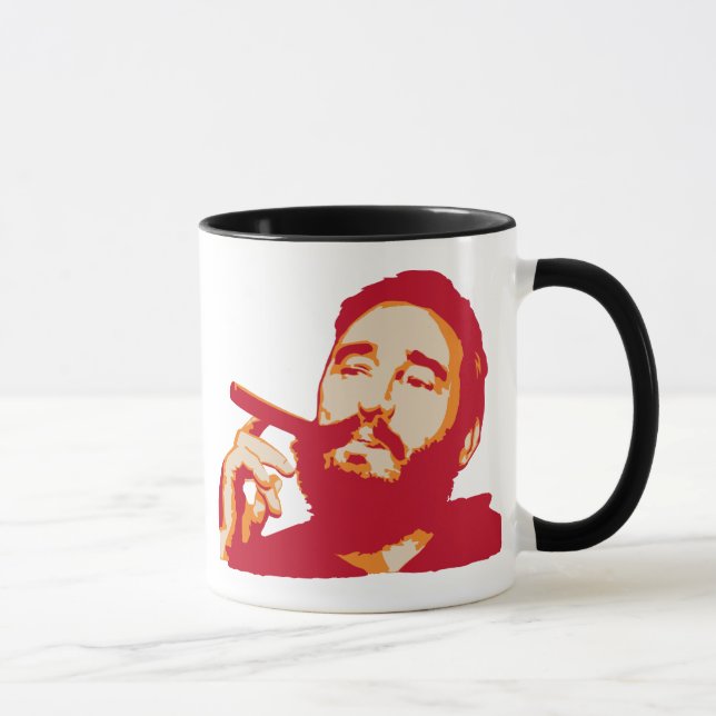 Fidel Castro avec la tasse de portrait de cigare (Droite)