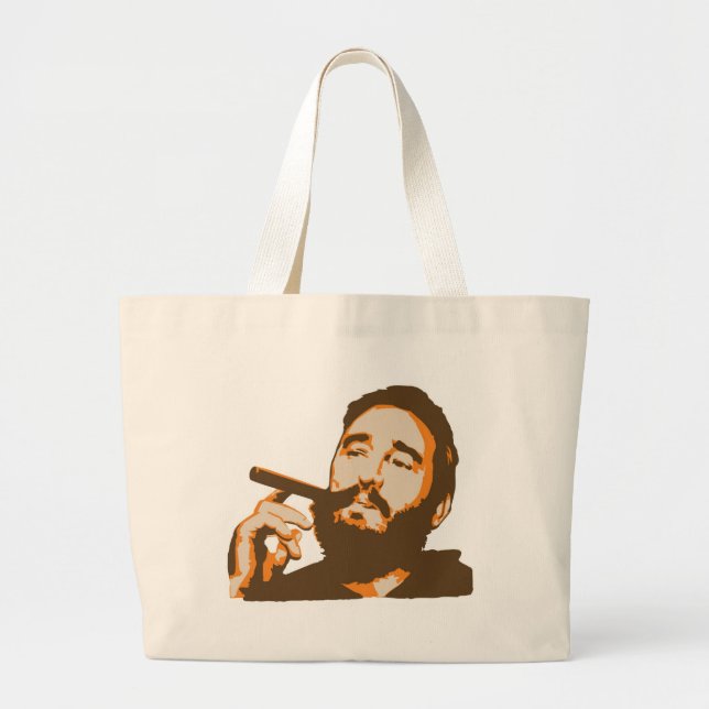 Fidel Castro avec le sac fourre-tout à portrait de (Devant)