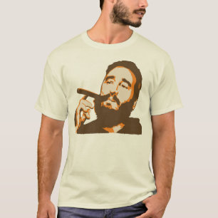 Fidel Castro avec le T-shirt de portrait de cigare