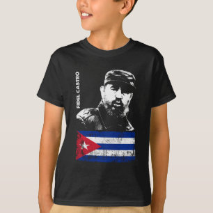 Fidel Castro Kuba Revolution kubanische Flagge T-Shirt