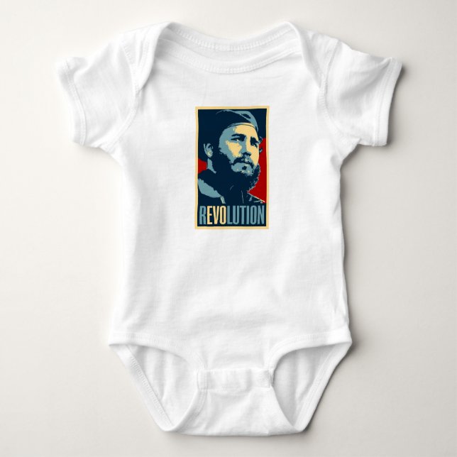 Fidel Castro - kubanischer Revolutions-Präsident Baby Strampler (Vorderseite)