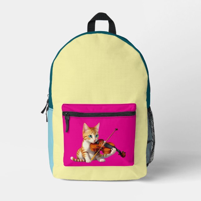 Fidel Kitty Bedruckter Rucksack (Vorderseite)