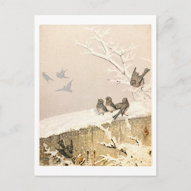 Fidelia Bridges Feiertagspostkarte (Vorderseite)