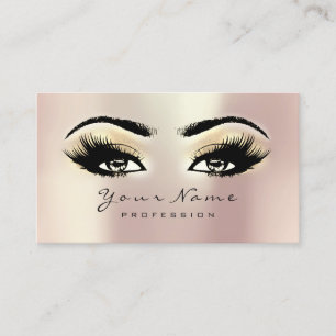 Fidélité 10 mèches roses de maquillage de carte de fidéli