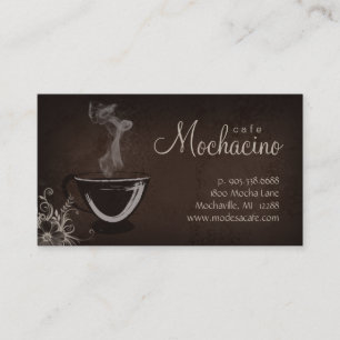 Fidélité Brun de carte de visite de club de café avec la