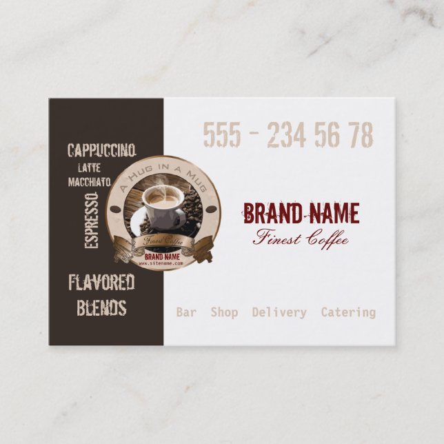 Fidélité CAFÉ - Carte de profil professionnelle (Devant)