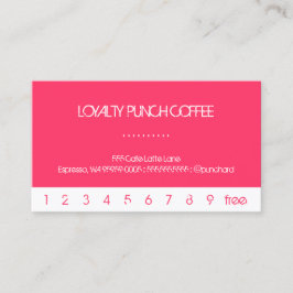 Fidélité Carte de café Loyauté Pink Punch