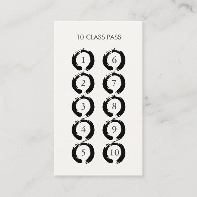 Fidélité Carte de passage de classe des cercles 10 de zen (Devant)