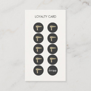 Fidélité Carte de perforation Loyalty Sèche-cheveux