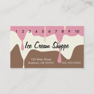 Fidélité Carte de punch à la crème glacée fondue napolitain