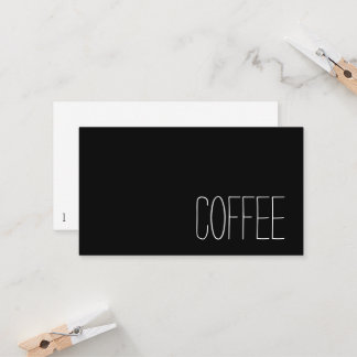 Fidélité Carte de punch au café foncé de marque Stymie Word