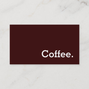 Fidélité Carte de punch au café foncé Word simple
