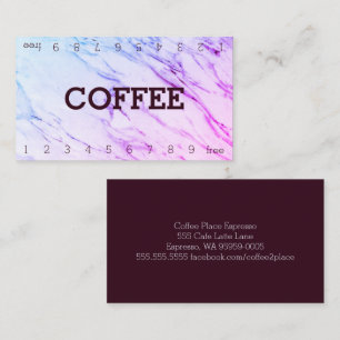 Fidélité Carte de punch café Loyauté double en marbre