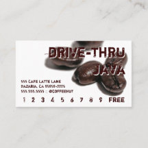 Carte de punch pour boissons au café en texte Brow