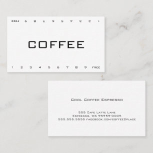 Fidélité Carte de punch pour café biz double numéro Loyauté