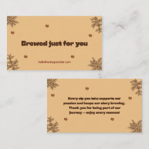 Carte de remerciement Café préparé spécialement po