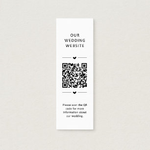 Fidélité Carte de réponse QR Code pour site web de mariage