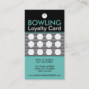 Fidélité carte de timbre à bande de bowling