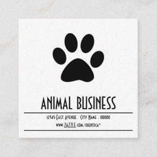 Fidélité carte de timbre de patte d'animal familier