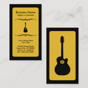 Fidélité carte de visite de guitare acoustique mod