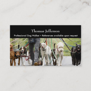 Fidélité Carte de visite de marche de chien