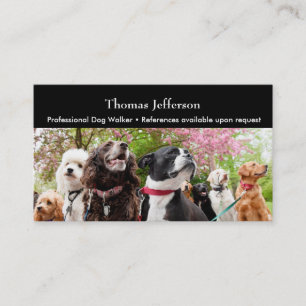 Fidélité Carte de visite de marche de chiens
