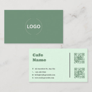 Fidélité Carte de visite QR Code pour le Café Vert