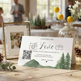 Fidélité Carte QR Code de mariage Capture the Love, carte p