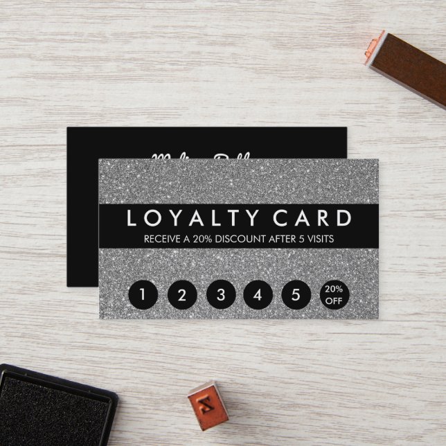 Fidélité de la clientèle Parties scintillant d'arg (Devant/Arrière en situation)