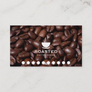 Fidélité Fèves de café (variation de la carte de poinçon)