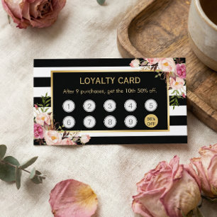 Fidélité Floral Acheter 9 Obtenez 10e remise Carte de fidél