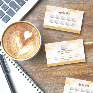 Fidélité Gold Stain Café Café Shop Récompenses Carte de fid
