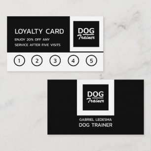 Fidélité Logo de l'entreprise, Dog Trainer Carte de fidélit