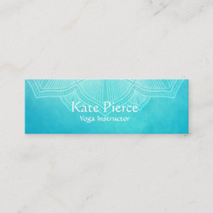 Fidélité Mini carte de visite mandala turquoise