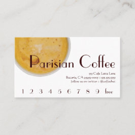 Fidélité parisienne/carte perforée de boissons de