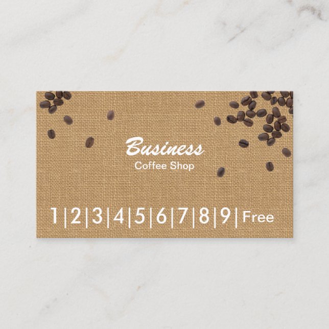 Fidélité rustique de café de toile de jute de (Devant)