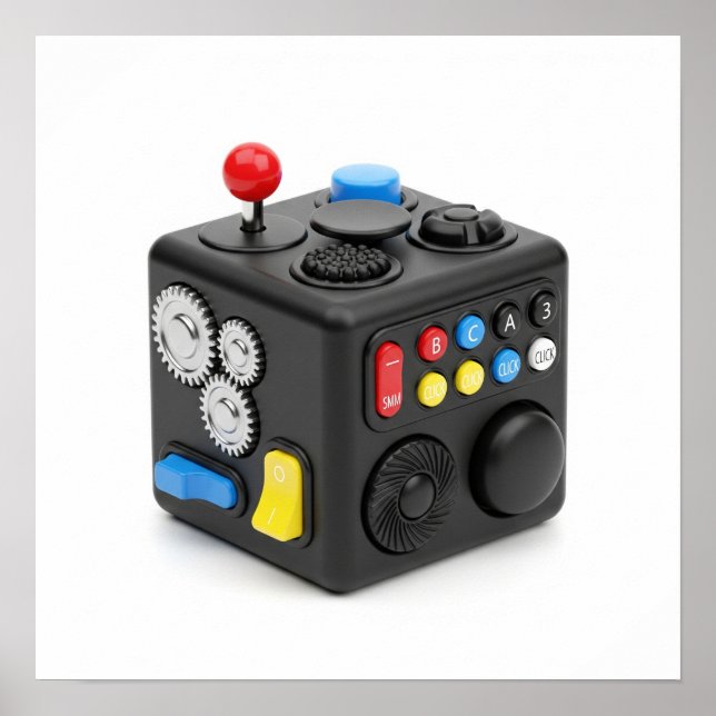 Fidget Cube Stress Toy Poster (Vorne)