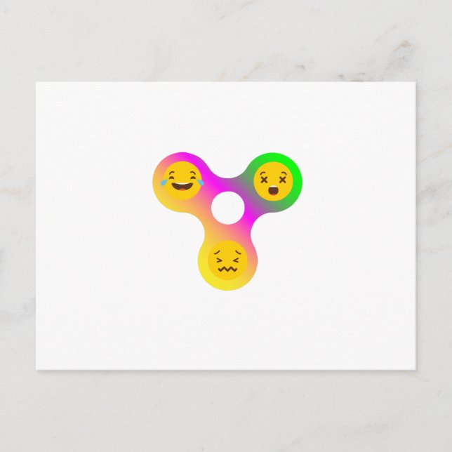 Fidget Spinner Emoji's Funny Gift Postkarte (Vorderseite)