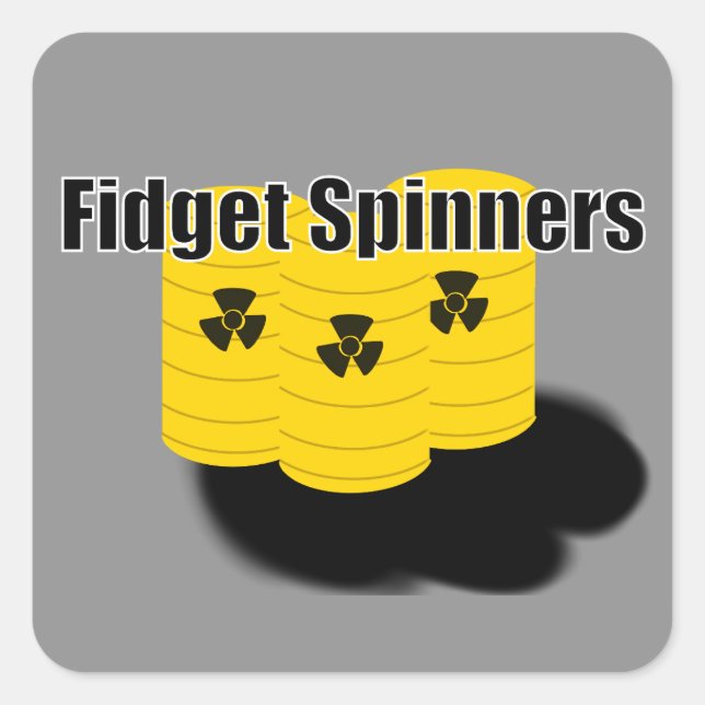 Fidget-Spinner Quadratischer Aufkleber (Vorderseite)