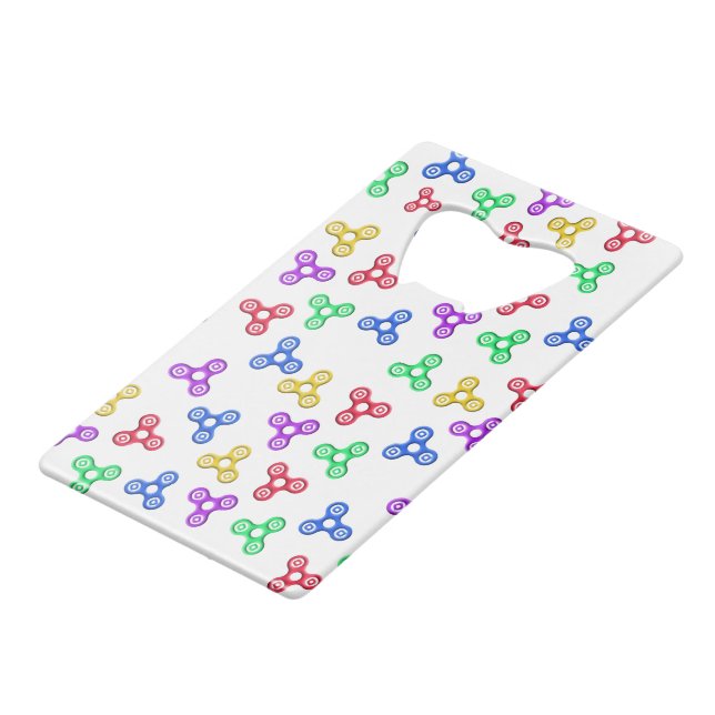 Fidget Spinners Kreditkartenflaschenöffner (Vorderseite Schrägansicht)