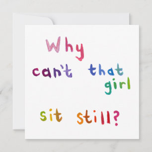 Fidgety Girls können nicht still sitzen und Spaß m