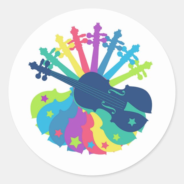 fidlefun runder aufkleber (Vorderseite)