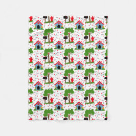 Fido Dog House Herz Knochen Fleecedecke