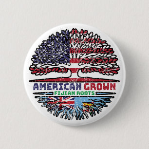 Fidschi Fijian US USA Vereinigte Staaten Tree Button