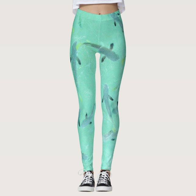 Fidschi-Fische schwimmen in klarem blauem Wasser Leggings (Vorderseite)