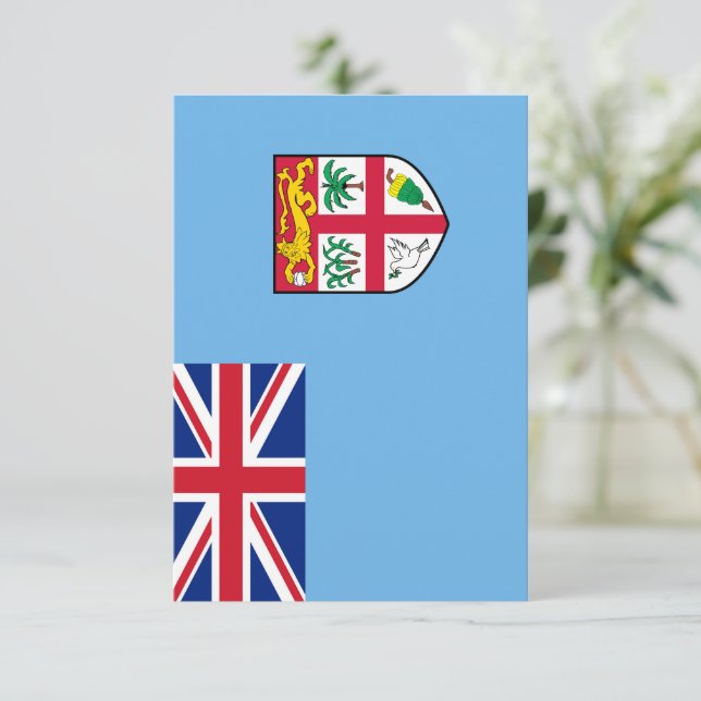Fidschi-Flagge Dankeskarte (Stehend Vorderseite)