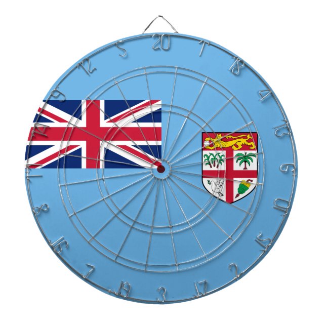 Fidschi-Flagge (Fidschi) Dartscheibe (vorne)