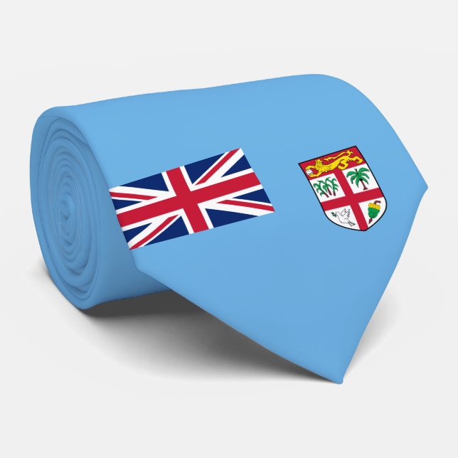 Fidschi-Flagge (Fidschi) Krawatte (Gerollt)