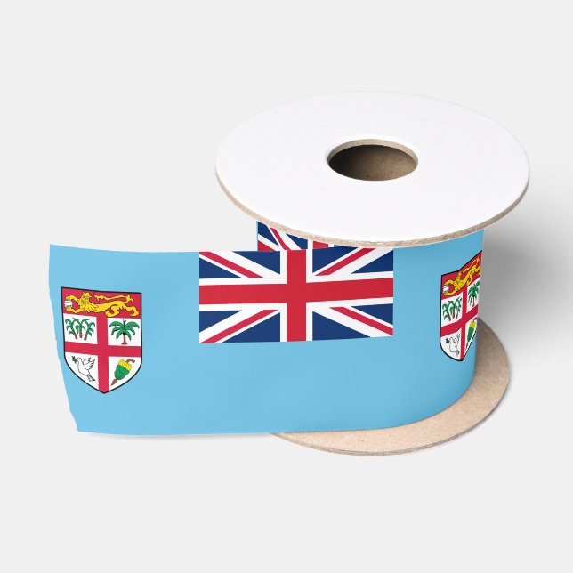 Fidschi-Flagge & Fidschi-Reise, Urlaub/Sport Satinband (Spule)