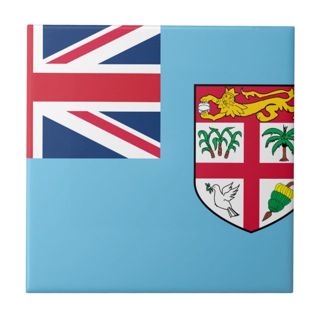 Fidschi-Flagge Fliese (Vorderseite)